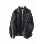 アベイシングエイプ A BATHING APE CAMO FLUFFY JACKET カモ フラッフィー ジャケット M 黒 ブラック ブランド古着ベクトル ☆AA★ 250325