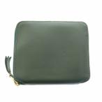 コムデギャルソン COMME des GARCONS CLASSIC PLAIN WALLET クラシック プレーン ウォレット ラウンド ジップ 二つ折り財布 SA2100 緑 グリ