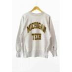 チャンピオン CHAMPION 90s USA製 Reverse Weave Sweatshirt MICHIGAN TECH リバースウィーブ カレッジロゴ 2段プリント スウェット トレー
