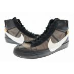 ナイキ NIKE ×OFF-WHITE オフホワイト THE 10 BLAZER MID BLACK WHITE ブレーザー スタジオ ミッド AA3832-001 27.5 ブラック ホワイト ☆