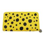 ルイヴィトン LOUIS VUITTON × YK 草間彌生 コラボ エピ ジッピーウォレット ラウンドファスナー 長財布 M81960 ジョーヌ ノワール イエロ