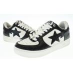 アベイシングエイプ A BATHING APE BAPE STA ベイプスタ ローカットスニーカー 26.5 ブラック ホワイト ブランド古着ベクトル 中古☆AA★▲