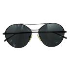 プラダ PRADA ワンポイン ロゴ ティアドロップ サングラス SPR56U 55□15 1AB-5S0 140 3N 黒ブラック ブランド古着ベクトル 中古☆AA★▲■
