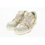 ショッピングヴィトン ルイヴィトン LOUIS VUITTON トレイナー ライン モノグラム スニーカー LD 0251 7 1/2 シルバー ブランド古着ベクトル 中古☆AA★▲250827