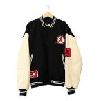 ショッピングjordan ナイキ NIKE ヴィンテージ 90s AIR JORDAN VARSITY JACKET エア ジョーダン ワッペン 袖レザー 中綿 バーシティ ジャケット スタジャン M