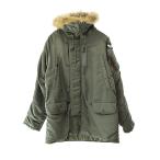 WAIPE R стеклоочиститель VINTAGE Vintage вооруженные силы США начальная модель N-3B настоящий мех енота с хлопком милитари жакет блузон 21WP21 XXL хаки *