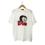 ディースクエアード DSQUARED2 24SS ×Betty Boop ベティ ブープ コラボ スパンコール 半袖 Tシャツ S57GD0407 XXS 白ホワイト ●251106 レ