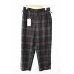 ディガウェル DIGAWEL 25AW Side adjuster pants チェック柄 サイド アジャスター ウール パンツ DWYB035 1 ブラウン グレー ブランド古着