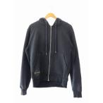 クロムハーツ CHROME HEARTS SWTSHRT HD ZIP HRSSHE LTHR ホースシュー レザーパッチ ジップ フーディー パーカー S 黒 ブラック ☆AA★ 25