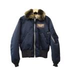 hyu- man meidoHUMAN MADE 24AW Flight Jacket Navy Logo . Tiger принт боа воротник с хлопком "куртка пилота" блузон HM27JK003 S