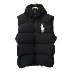 ポロ ラルフローレン POLO RALPH LAUREN ビッグ ポニー 刺繍 フーデッド ダウン ベスト 710716126001 M 黒ブラック ブランド古着ベクトル