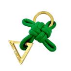 ボッテガヴェネタ BOTTEGA VENETA レザー トライアングル キーリング チャーム キーホルダー 緑 グリーン▲■260212 メンズ レディース