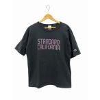 スタンダード カリフォルニア STANDARD CALIFORNIA ×CHAMPION チャンピオン ロゴ プリント 半袖 Tシャツ L 黒 ブラック ブランド古着ベク