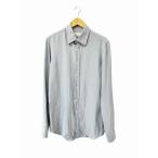 ショッピングプラダ プラダ PRADA シルク ストライプ シャツ 40 ライトブルー ブランド古着ベクトル 中古●260312 メンズ