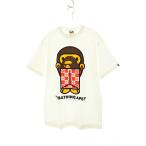 エイプ APE ベイビーマイロ 紅白 モノグラム ショッピングバッグ Tシャツ L 1993 / 2009 15周年記念 BOX 特製 スチール ボックス 付き  231