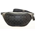 コーチ COACH WARREN MINI BELT BAG IN SIGNATURE CANVAS BLACK CJ707 QBO4G シグネチャー キャンバス ボディバッグ レザー ブラック ●▲2