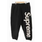 シュプリーム SUPREME SATIN APPLIQUE SWEAT PANTS BLACK XL サテン アップリケ スウェット パンツ ブラック 【ブランド古着ベクトル】☆AA