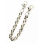  Chrome Hearts CHROME HEARTS 2CLIP FANCY CHAIN SHORT 2 зажим fancy цепочка для бумажника Short серебряный 925*AA*^# 250310