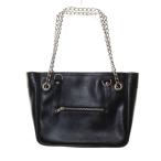 コムデギャルソン COMME des GARCONS 14AW  チェーン ショルダーバッグ トートバッグ 黒 ブラック PVC GN-K202 【ブランド古着ベクトル】●