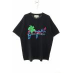 グッチ GUCCI 20AW HAWAII PRINT TEE BLACK M 616036 XJCSR ハワイ プリント Tシャツ 半袖 ブラック 【ブランド古着ベクトル】☆AA★250524