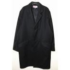 シュプリーム SUPREME COMME des GARCONS SHIRT 18AW WOOL BLEND OVERCOAT BLACK L コムデギャルソン ウール ブレンド スプリットロゴ コー
