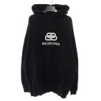 ショッピングバレンシアガ バレンシアガ BALENCIAGA BB LOGO PRINTED HOODIE BLACK M 570792 TEV19 BBロゴ プリント フーディ プルオーバー パーカー ブラック ☆AA★