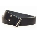 20/80 TOCHIGI LEATHER TAPE BELT WITH BRASS NARROW BUCKLE Tochigi кожа лента ремень черный [ бренд б/у одежда bektoru]*^#250806me
