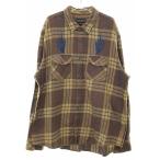 シュプリーム SUPREME × HYSTERIC GLAMOUR 21SS PLAID FLANNEL SHIRT BROWN XL ヒステリック グラマー プレイド フランネル シャツ ブラウ
