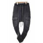 A.F ARTEFACT BLACK DENIM CARGO SARROUEL SKINNY PANTS SIZE2 черный Denim cargo обезьяна L обтягивающий брюки *251018 мужской 