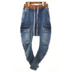 A.F ARTEFACT VINTAGE DENIM CARGO SAROUEL SKINNY SIZE2 Vintage Denim cargo обезьяна L обтягивающий голубой *251018 мужской 