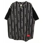 シュプリーム SUPREME 19SS JACQUARD LOGO BASEBALL JERSEY BLACK XL ジャガード ロゴ ベースボール ジャージ ブラック 【ブランド古着ベク