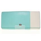 ティファニー TIFFANY & CO. コンチネンタル フラップ バイカラー ウォレット 長財布 レザー ティファニーブルー ホワイト ☆AA★▲■25122