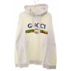 ショッピングスパンコール グッチ GUCCI スパンコールロゴ プルオーバー スウェット フーディ Mサイズ 469251-XJASC パーカー ホワイト ☆AA★260320 メンズ