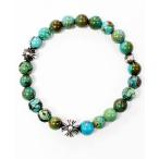 クロムハーツ CHROME HEARTS 8mm BEAD ブレスレット ターコイズ ビーズ シルバー 【ブランド古着ベクトル】☆AA★ ▲ 260305 メンズ レディ