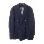 チルコロ1901 CIRCOLO1901 ジャージー テーラード ダブル ジャケット サイズ50 ブレザー ネイビー 【ブランド古着ベクトル】●260209 メン