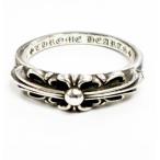 クロムハーツ CHROME HEARTS BABY CLASSIC FLORAL CROSS RING 16号 ベイビー クラシック フローラル クロス リング シルバー 指輪☆AA★▲