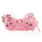 �o�����V�A�K BALENCIAGA PINK TERRY FABRIC LE CAGOLE XS SHOULDER BAG �e���[ �t�@�u���b�N�� �J�S�[�� �V�����_�[�o�b�O �s���N ��AA��