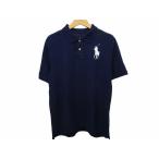 ショッピングラルフローレン ポロシャツ ポロ ラルフローレン POLO RALPH LAUREN 近年モデル ポロシャツ ビッグロゴ 刺繍 半袖 ネイビー 0424 ■GY14 メンズ