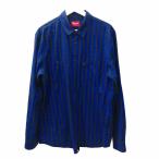 シュプリーム SUPREME ブロックチェックシャツ 長袖 黒×青 ブルー×ブラック XL メンズ