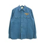 オールドクロウ OLD CROW DUESENBERG - WORK L/S SHIRTS 刺繍 ワーク シャツ 2024SS ブルー系 L トップス 長袖 メンズ