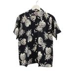 DUKE KAHANAMOKU デューク カハナモク スペシャルエディション DK36201 パイナップル アロハシャツ 14-14 1/2 ネイビー