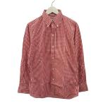 未使用品 インディビジュアライズドシャツ INDIVIDUALIZED SHIRTS Standard Fit B.D. Shirt ボタンダウンシャツ チェック柄 15 レッド