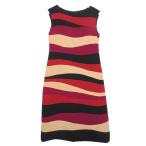 シビラ SYBILLA ウェーブ ボーダー ワンピース パッチワーク M レッド系 ノースリーブ レディース