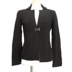 サルヴァトーレフェラガモ Salvatore Ferragamo ニット ジャケット ガンチーニ金具 S ブラック 黒 カーディガン トップス ウール