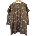  не использовался товар зеленый этикетка сирень расческа ng United Arrows green label relaxing Kids цветочный принт One-piece 135 оборка Brown длинный рукав 