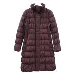 ショッピングバーバリー バーバリー ロンドン BURBERRY LONDON ダウンコート 38 ワインレッド 赤系 アウター 上着 スタンドカラー レディース