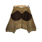  Frapbois FRAPBOIS вязаный обезьяна L шорты 1 "в елочку" шерсть Anne gola Brown чай цвет низ женский 