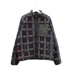 ショッピングBURBERRY バーバリー BURBERRY フリース ジャケット チェック M ネイビー 紺 アウター 上着 ☆AA★ メンズ