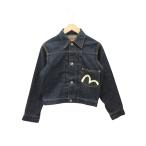  Evisu EVISU большой битва модель 1213B Denim жакет G Jean джинсовый жакет 1 индиго голубой уголок имеется cell bichisinchi задний 