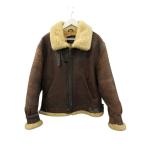 ミリタリークロージング MILITARY CLOTHING B-3 ムートン フライトジャケット 羊革 ブラウン L メンズ